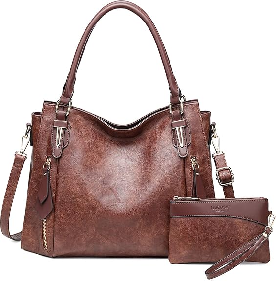 Women Tote Bag Handbags PU Leather Fashion Hobo Shoulder Bags with Adjustable Shoulder Strap
